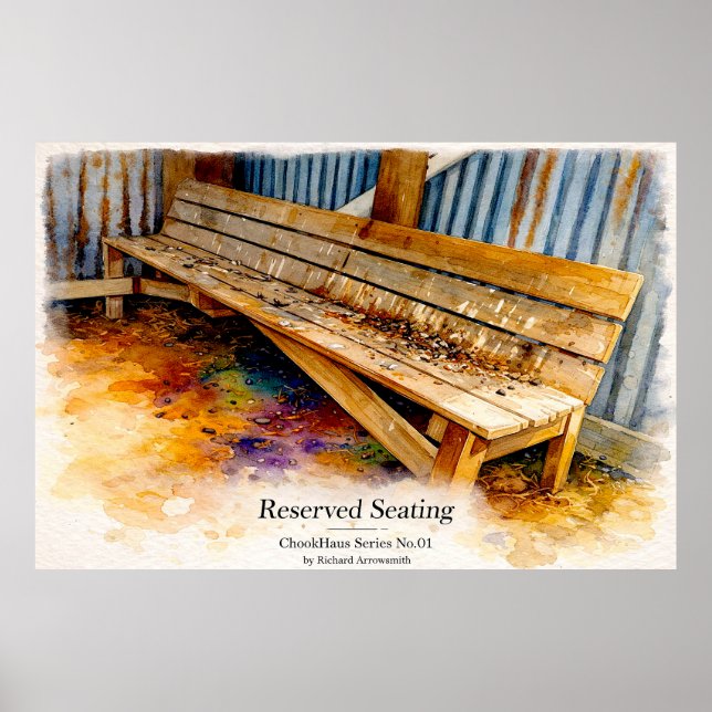 Reserved Seating Rustic ChicCoop Fine Art Poster (Devant)
