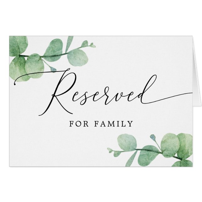 Reserved Sign | Elegant Eucalyptus Garden Wedding (Devant Horizontal)