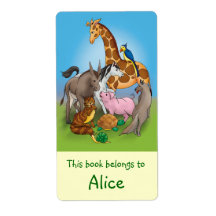 Réserver des Étiquettes avec des animaux mignons