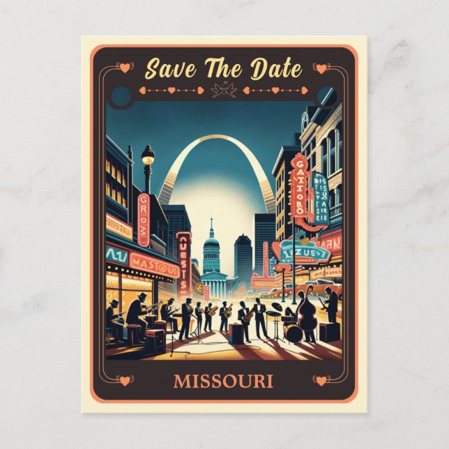Réservez la date | Carte postale d'invitation Miss (Devant)