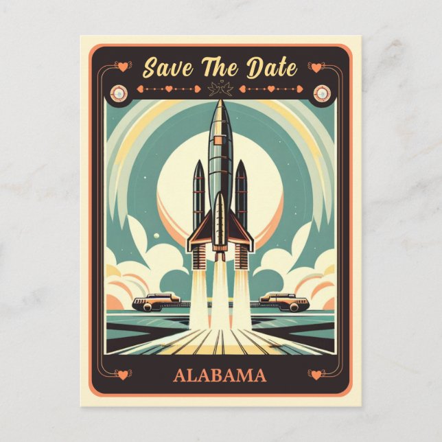Réservez la date | Carte postale d'invitation pour (Devant)