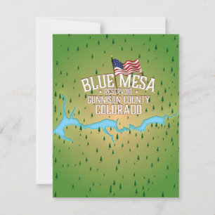 Réservoir Blue Mesa, Gunnison, carte du comté de G