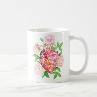 Résilience & Fleur - Mosaïque Coeur Café Mug