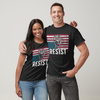Resist T-Shirt - Patriotic Fist American Flag Prot