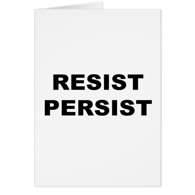 RÉSISTER À PERSISTER (Devant)