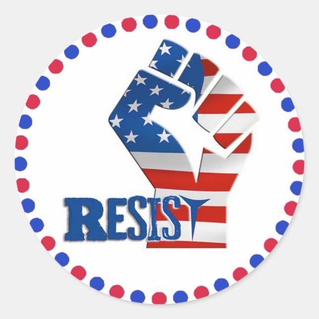 Résister Aux Stickers Du Mouvement anti-Trump (Devant)