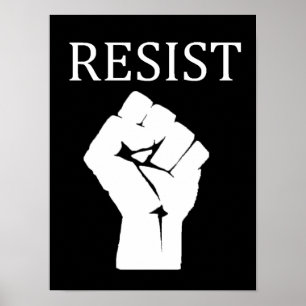 RÉSISTEZ à l'anti affiche de Donald Trump de poing