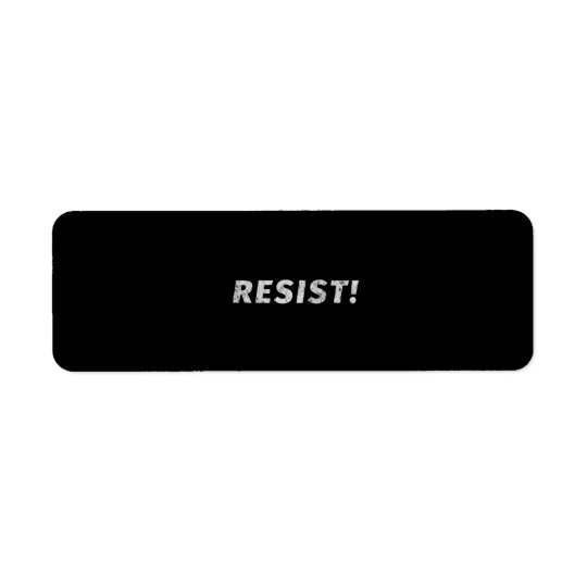 Résistez ! (Affligé) Étiquette D'adresse Retour