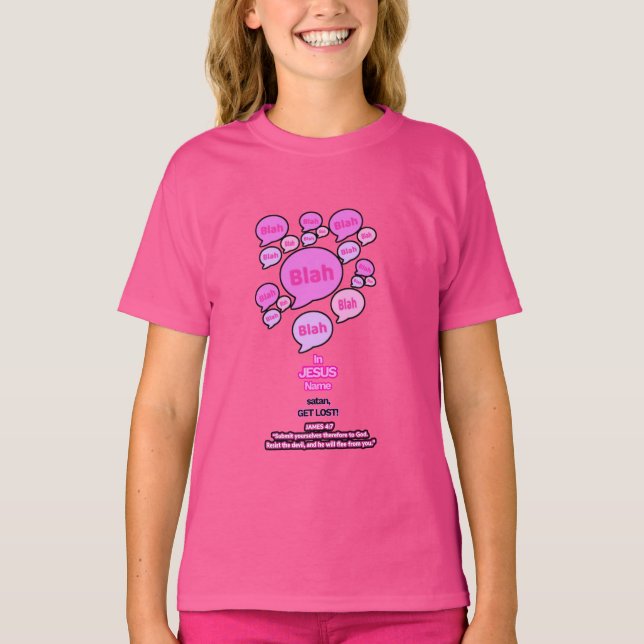 Résistez au diable - rose - T-shirt fille (Devant)