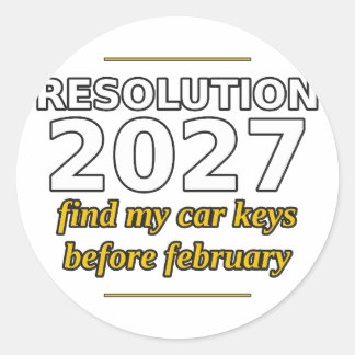Résolution 2027 : Autocollant Trouvez Mes Clés De