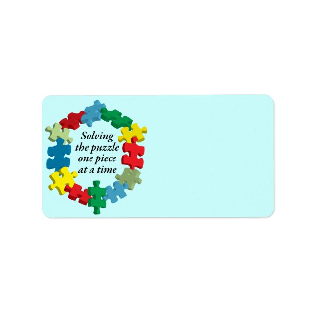 Résoudre le casse-tête... Étiquette de adresse ble (Devant)