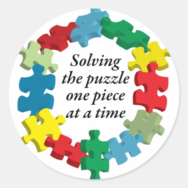 Résoudre le casse-tête... Sticker blanc (Devant)
