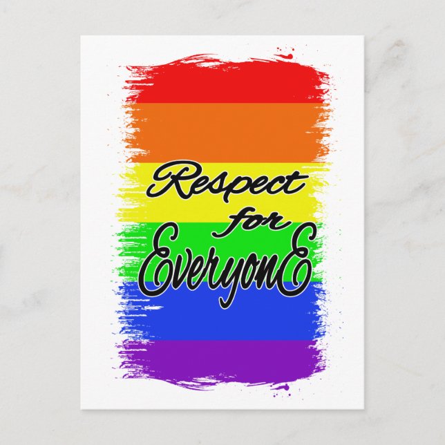 Respect for Everyone | LGBTQ+ Pride carte postale (Devant)