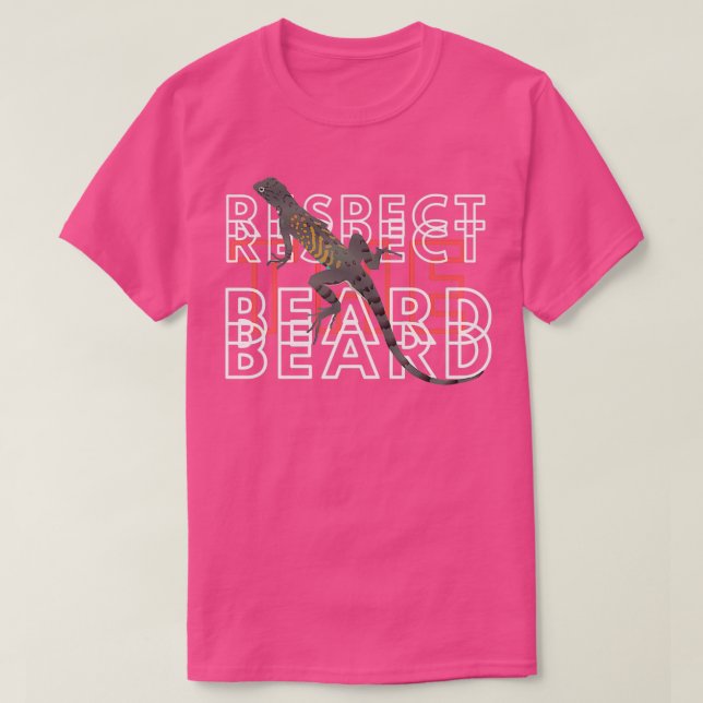 Respectez La Beard Reptile Lizard Classic TShirt (Design devant)
