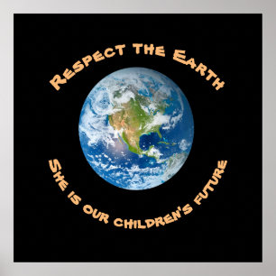 Respectez la planète Terre Enfants Poster de l'Ave