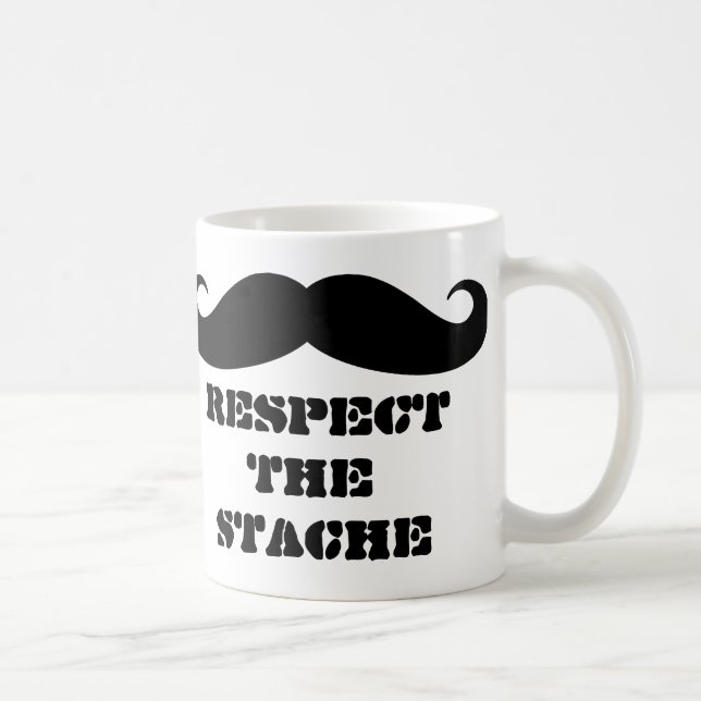 Respectez la tasse de café stache pour hommes masc (Droite)