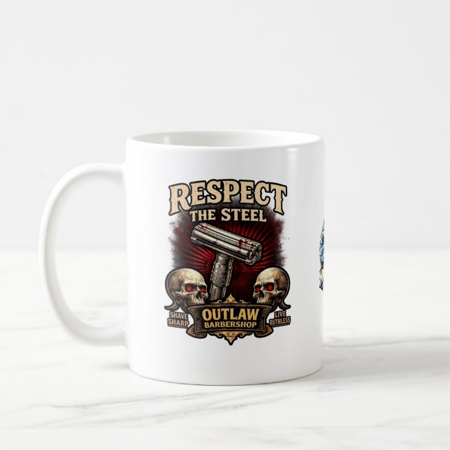 Respectez l'Acier – Mug Rasoir Double Tranchant (Gauche)