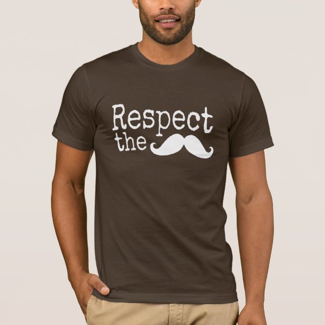 Respectez les t-shirts foncés moustache (Devant)