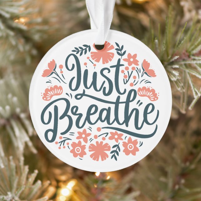 Respire juste la méditation yoga citant le boho fl (Arbre)