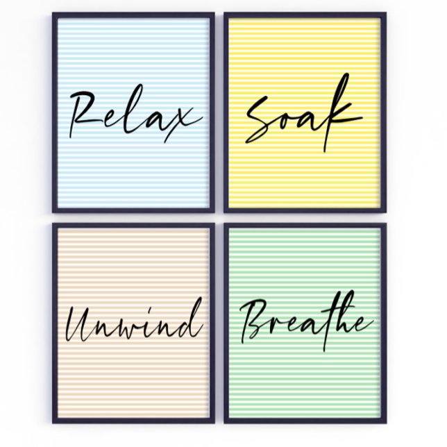 Respire l'Ecriture Salle de bain poster d'art mur (Créateur téléchargé)