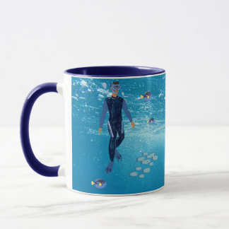 respire profondément avec une tasse cool