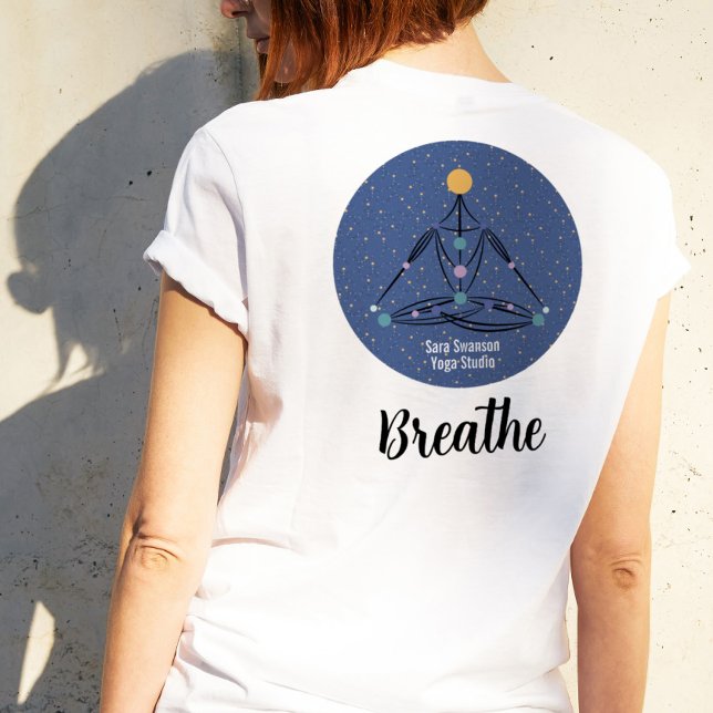 Respirer la méditation Yoga Instructeur T-shirt bl (Créateur téléchargé)