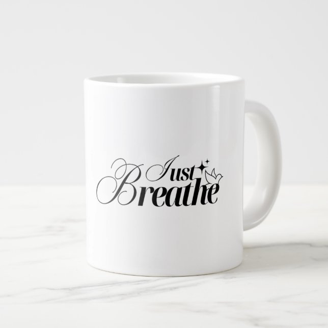 Respirez la citation motivationnelle Mug (Devant droit)