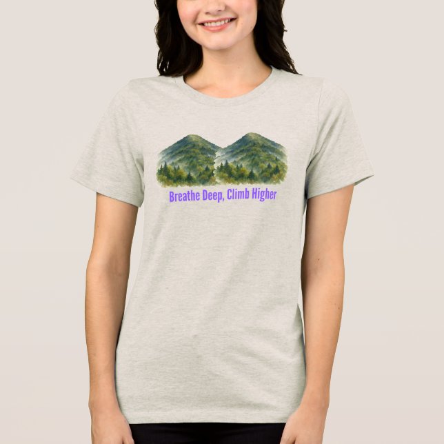 Respirez profondément, montez plus haut – T-Shirt  (Recto)