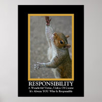 Responsabilité ~ Poster amusant et démotivant