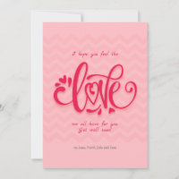 Ressentez l'amour Obtenez une carte de voeux