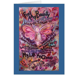 Ressentez ma beauté rose cancer Carte Ange