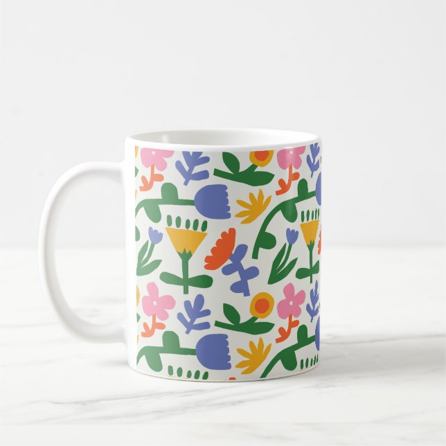 Ressort amusant floral Mug (Gauche)