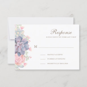 Ressort Aquarelle Succulents Mariage Cartes RSVP