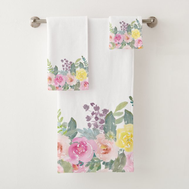 Ressort chic minable élégant d'aquarelle floral (En situation)