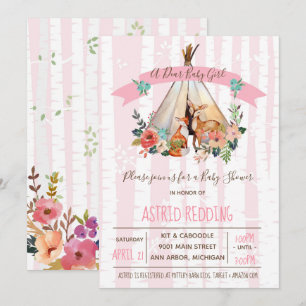 Ressort de Boho, cher invitation de douche de