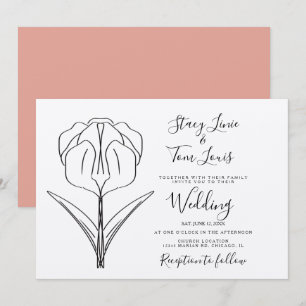 Ressort Floral main tiré Earthy Invitation