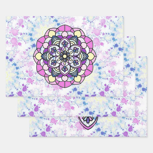 Ressort Mandala Enveloppement Papier plat Ensemble (Lot)