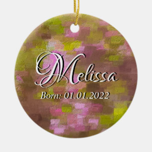 Ressort saison rose Abstrait bébé ornement