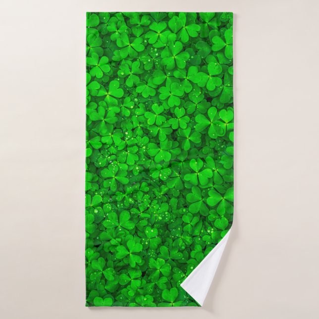 Ressort shamrock vert feuille (Serviette de bain)