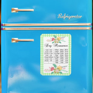 Ressort vert En vichy mesures sèches Magnet floral