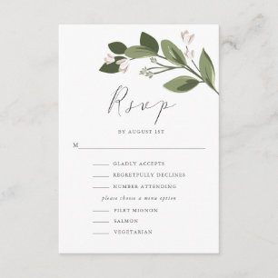 Ressorts roussants RSVP avec menu et retour rose