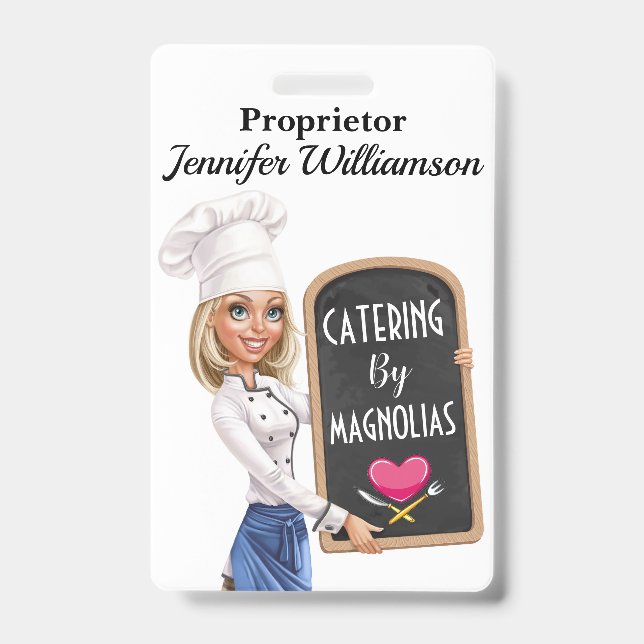 Restaurant - Badge de cordon de service traiteur (Avant)