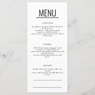 Restaurant Café Lounge Menu