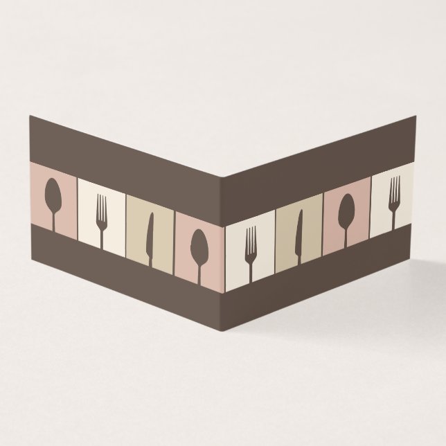 Restaurant Café Menu Business Fold Tente Cards (Extérieur)