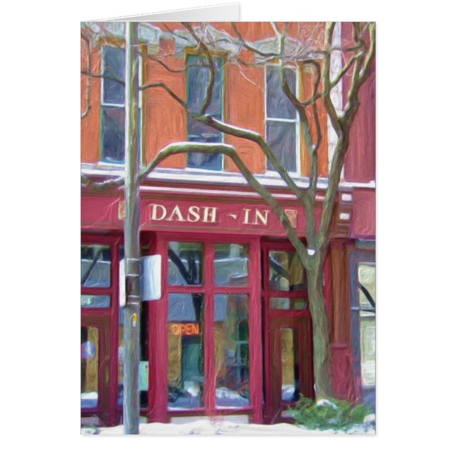 Restaurant Dash In en hiver, Fort Wayne, Indiana (Devant)