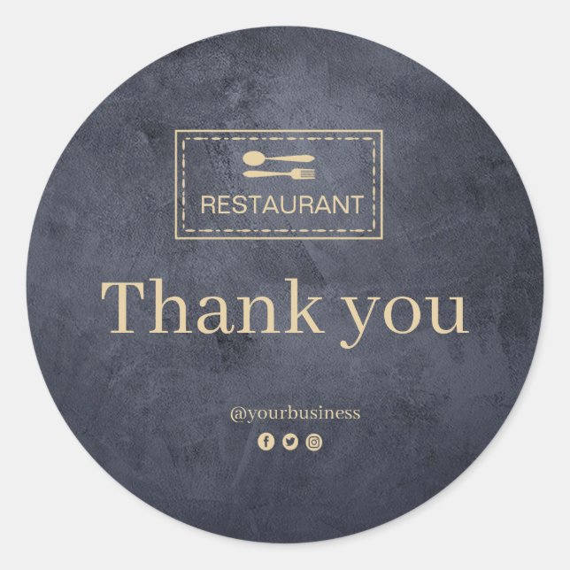 Restaurant de logo personnalisé | autocollant Merc (Devant)