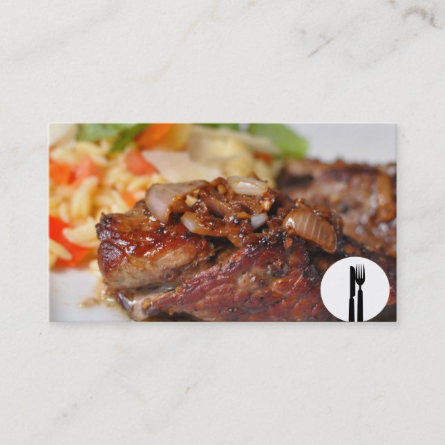 restaurant-grill carte de visite (Devant)