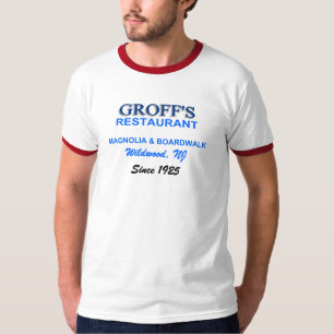 Restaurant Groff's Red Ringer T-Shirt Blue
