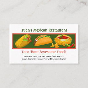 Restaurant mexicain Carte de visite personnalisé