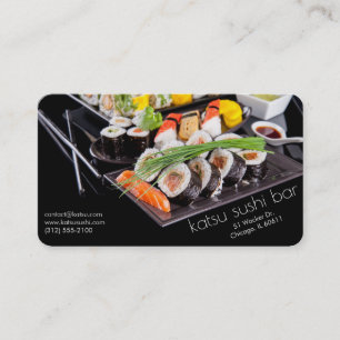 restaurant sushi bar carte de visite